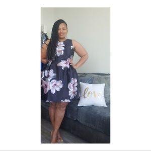 Brand New Forever 21 Plus Blk & Purple Dress